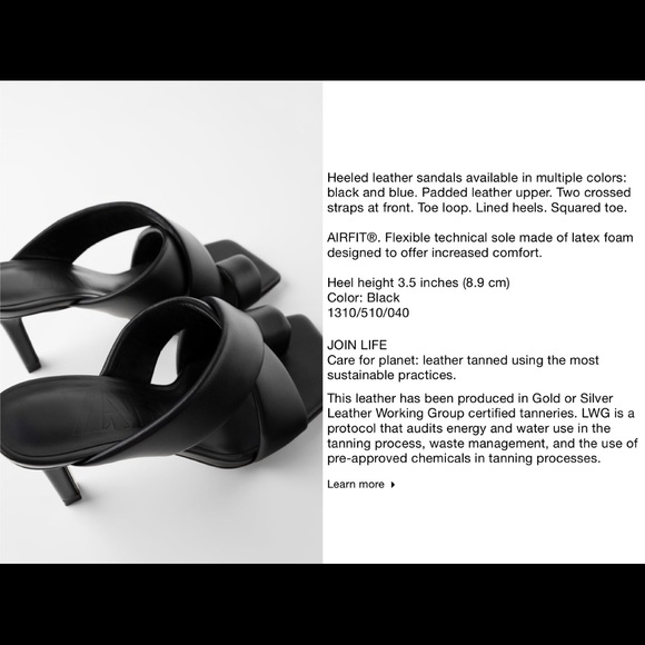 Zara Shoes Zara Padded Heeled Leather Sandals Black Poshmark